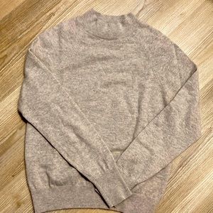Everlane cashmere mock neck sweater size Small Oatmeal color